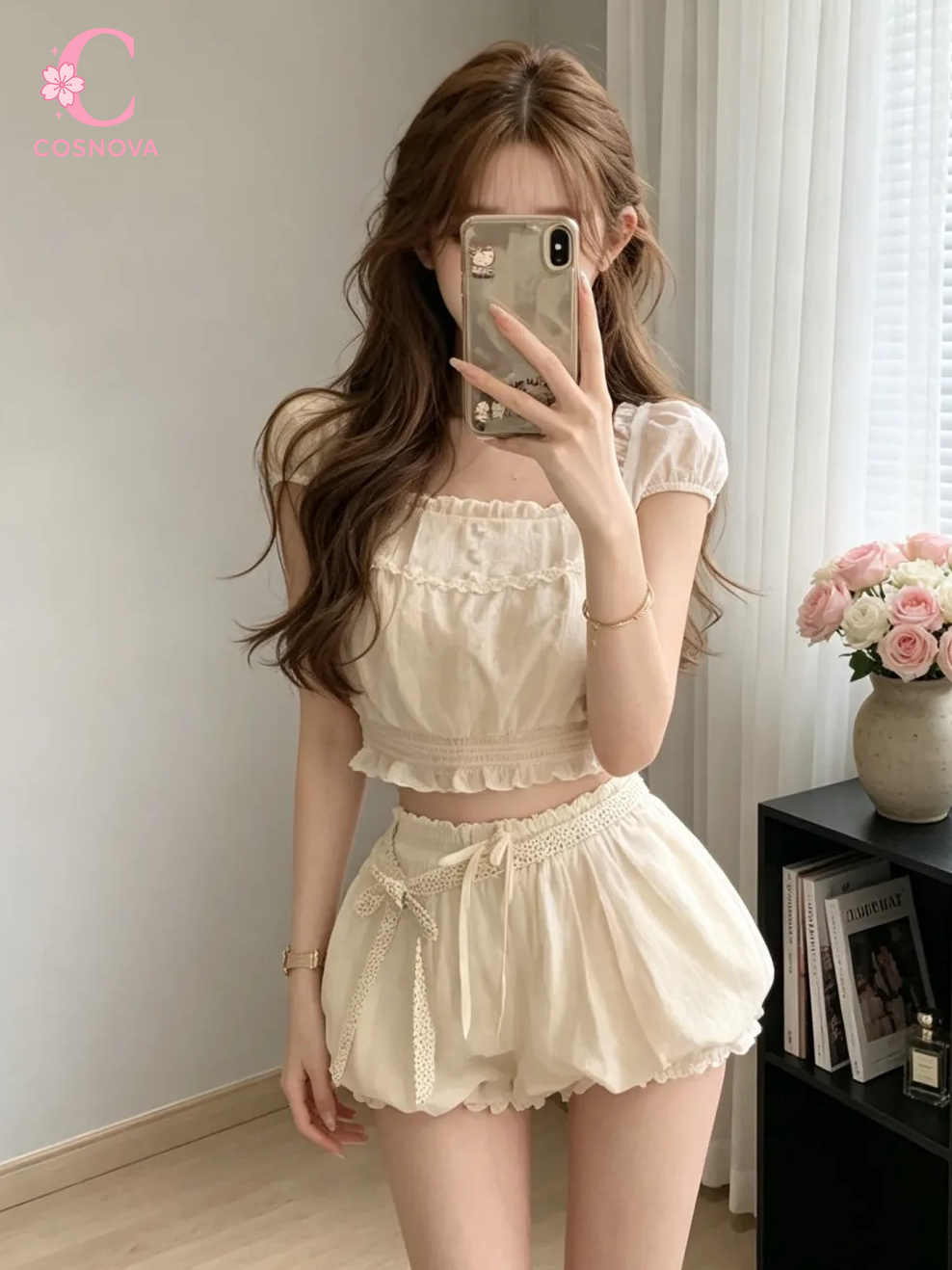 ชุดเซ็ต 2 ชิ้น สไตล์หวานซ่อนเป - Elastic Lace Trim บทวิจารณ์และราคา