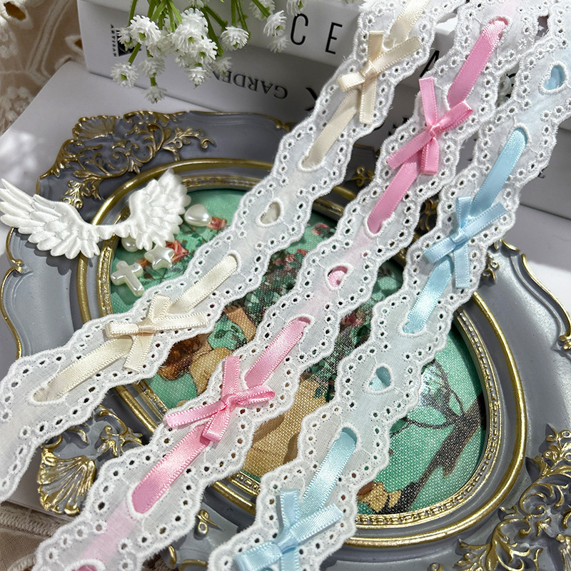 1 YARD โบว์จีบลูกไม้ Lolita DI - Lace Ribbon Trim บทวิจารณ์และราคา