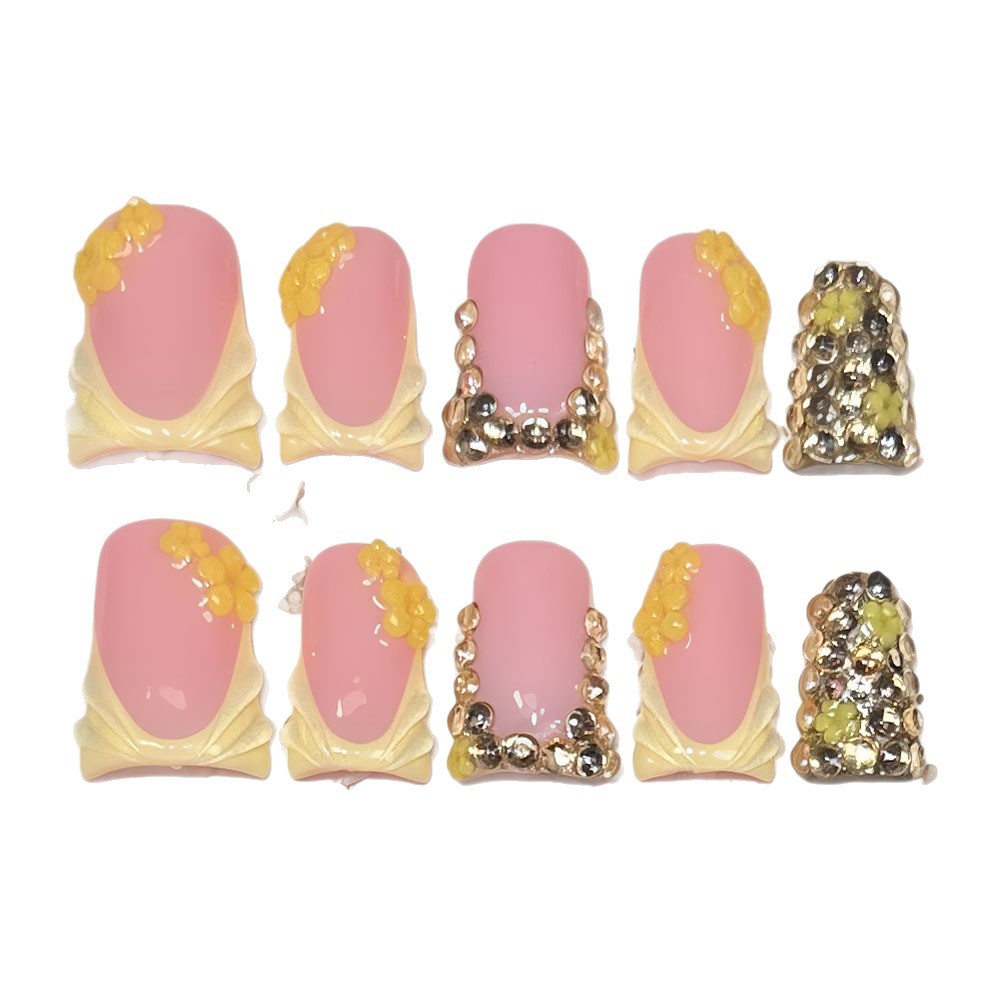 ชุดดอกไม้สีเหลืองสามมิติระดับไ - Embroidery Embellishments บทวิจารณ์และราคา