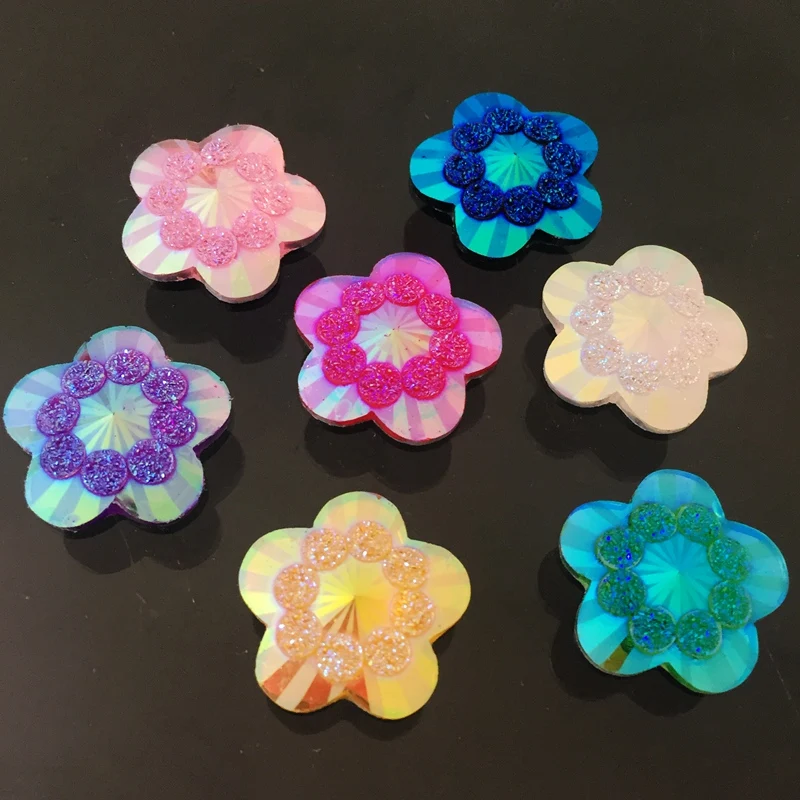 20pcs 20mm AB ผสมสีดอกไม้รูป r - Embellishment Glue Craft บทวิจารณ์และราคา